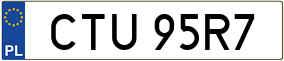 Trailer License Plate